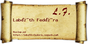 Labáth Fedóra névjegykártya